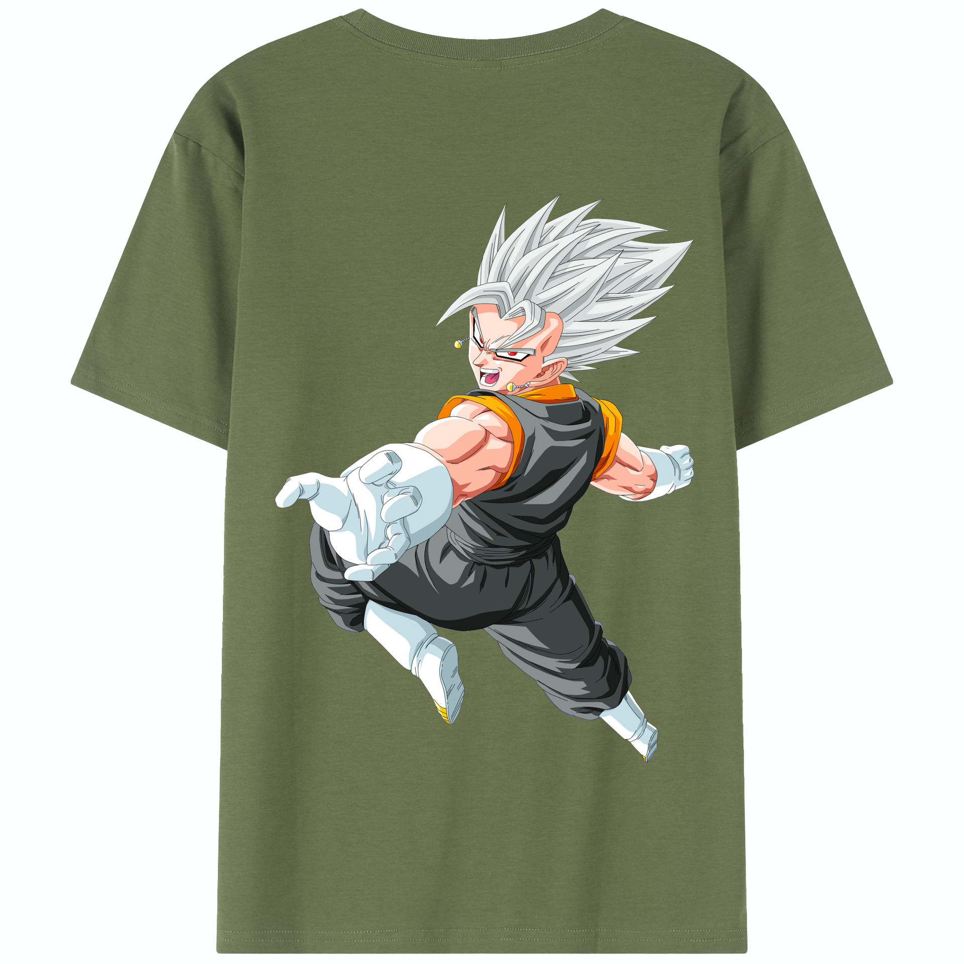 （画像用） ドラゴンボール ベジータ四世（Bejīta Yonsei）DRAGON BALL Vegeta IV 綿100％半袖Tシャツ（背面プリント）